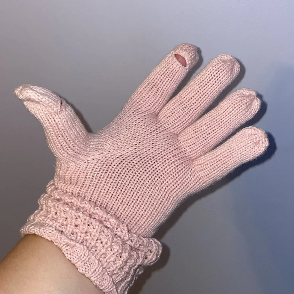 Calvin Klein Pink Knit Touch Glove and Hat Set OS